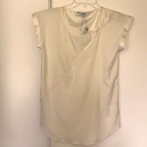 Express extra small cream blouse